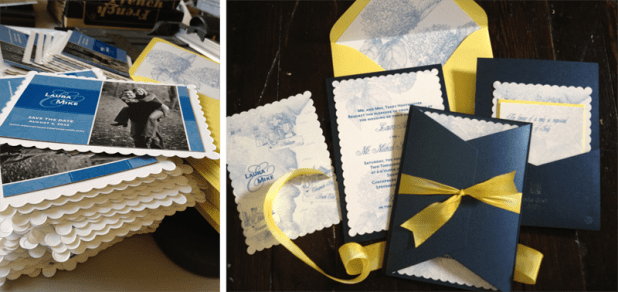 Yellow and Blue Invitation Suite