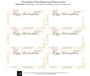 Thanksgiving place cards