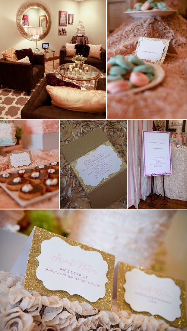 frosted pink weddings collage